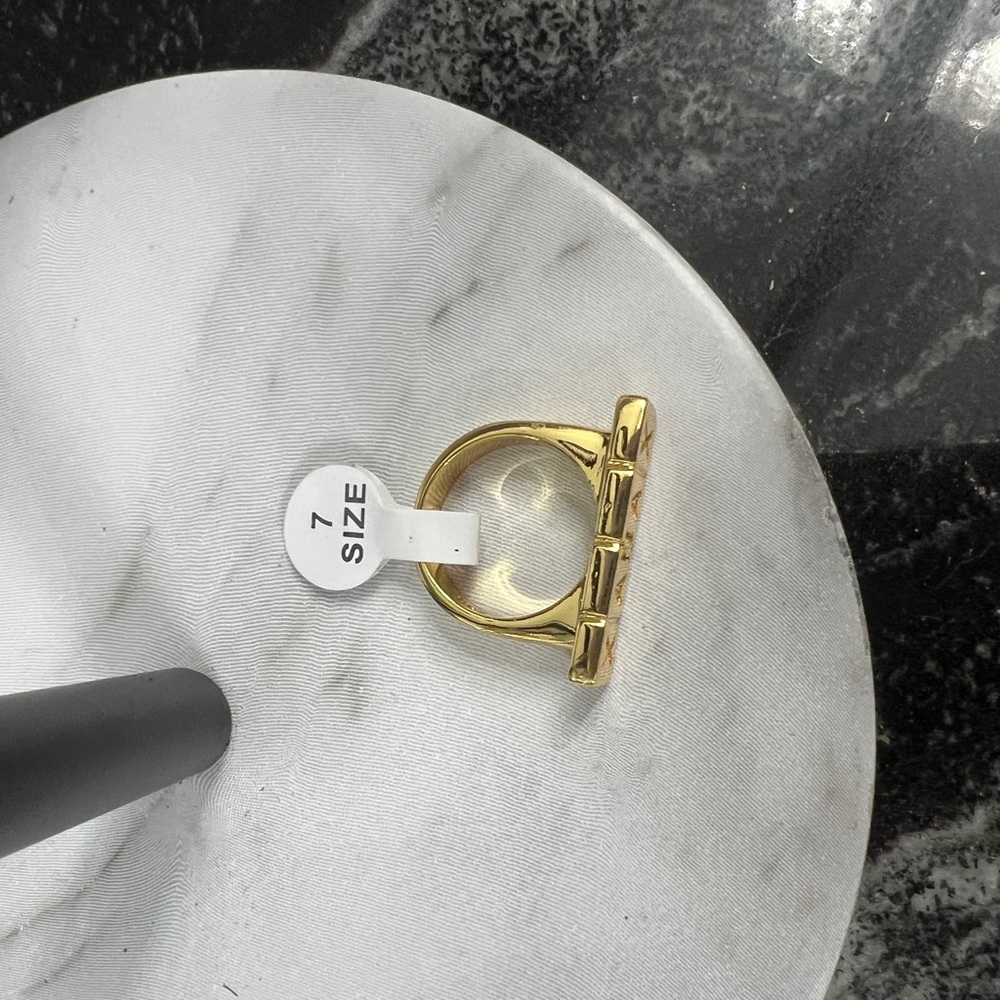 Gold Statement Ring - image 3